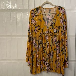 Yellow Floral Free People dress